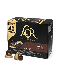 L'OR Forza 40 paquet et capsule pour Nespresso
