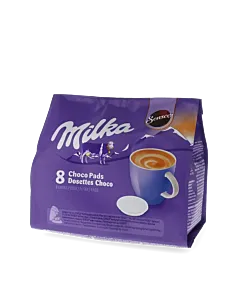 Milka package and pods for Senseo
