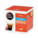 Nescafé Lungo Decaffinato paquet et capsule pour Dolce Gusto
