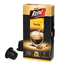 CafÃ© RenÃ© Vanilla package and capsule for NespressoÂ®