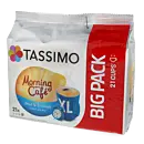 Morning Café Mild & Smooth XL paquet et capsule pour Tassimo