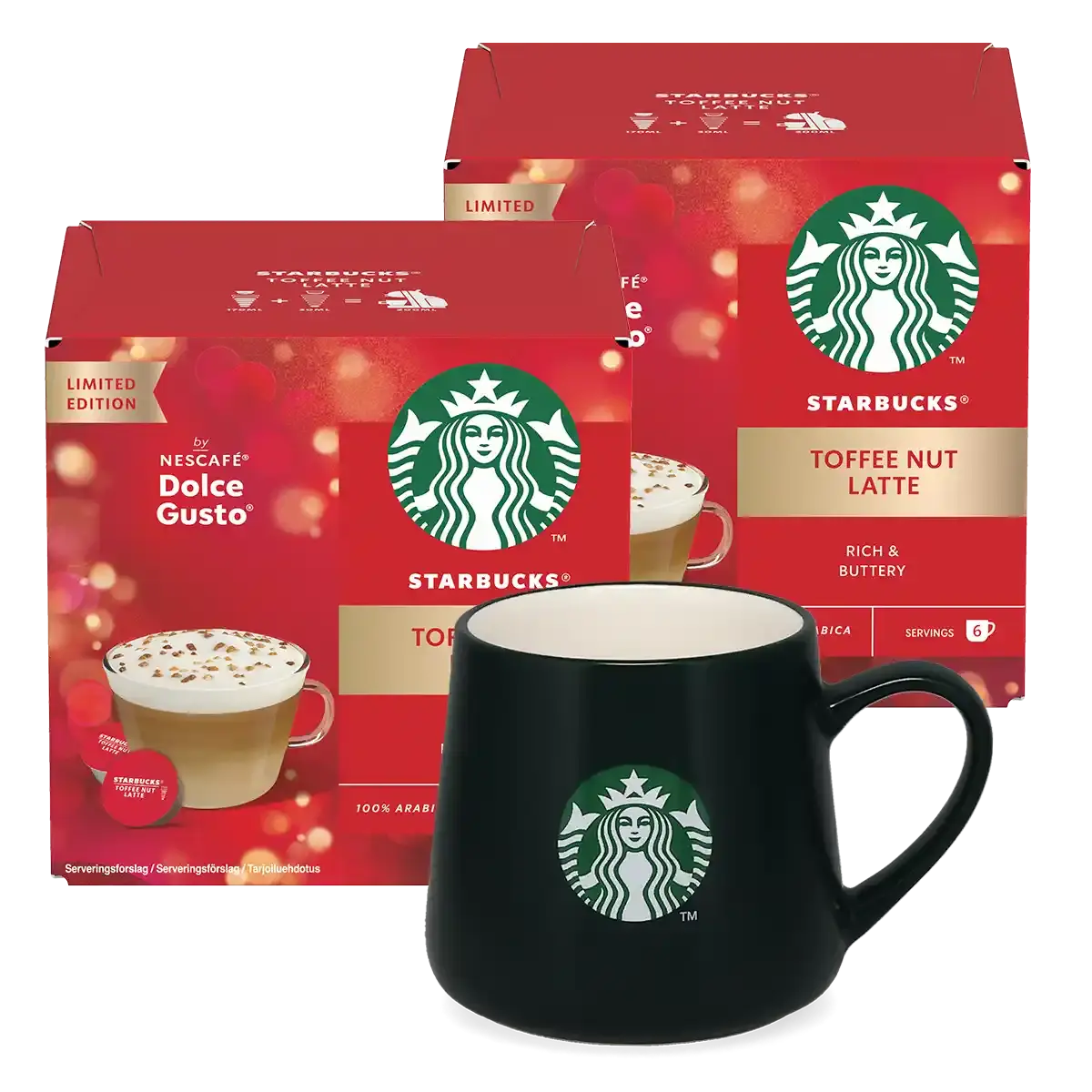 Pack Toffee Nut Latte + tasse vert foncé