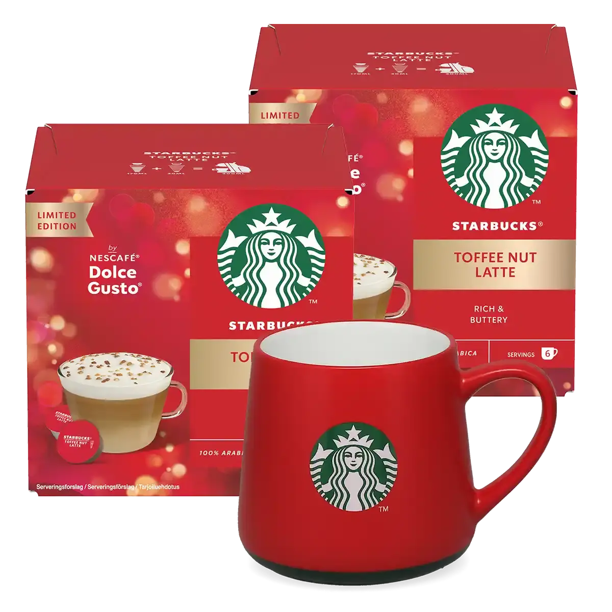Pack Toffee Nut Latte + tasse rouge