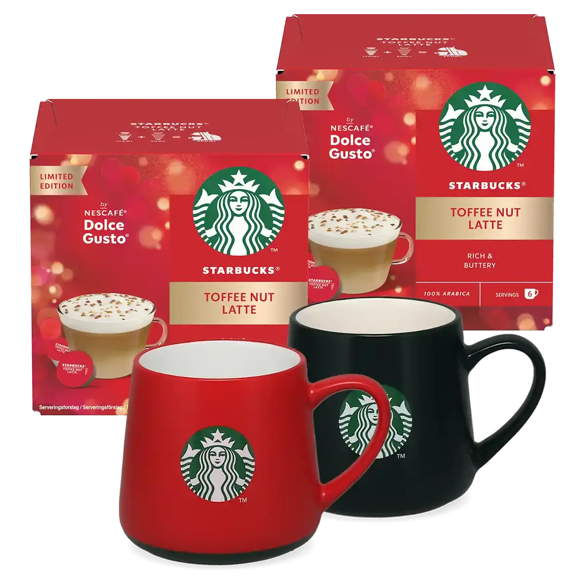 Pack Toffee Nut Latte + 2 tasses