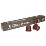 Kaffekapslen Lungo Strong Premium paquet et capsule pour Nespresso
