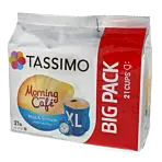 Morning Café Mild & Smooth XL paquet et capsule pour Tassimo